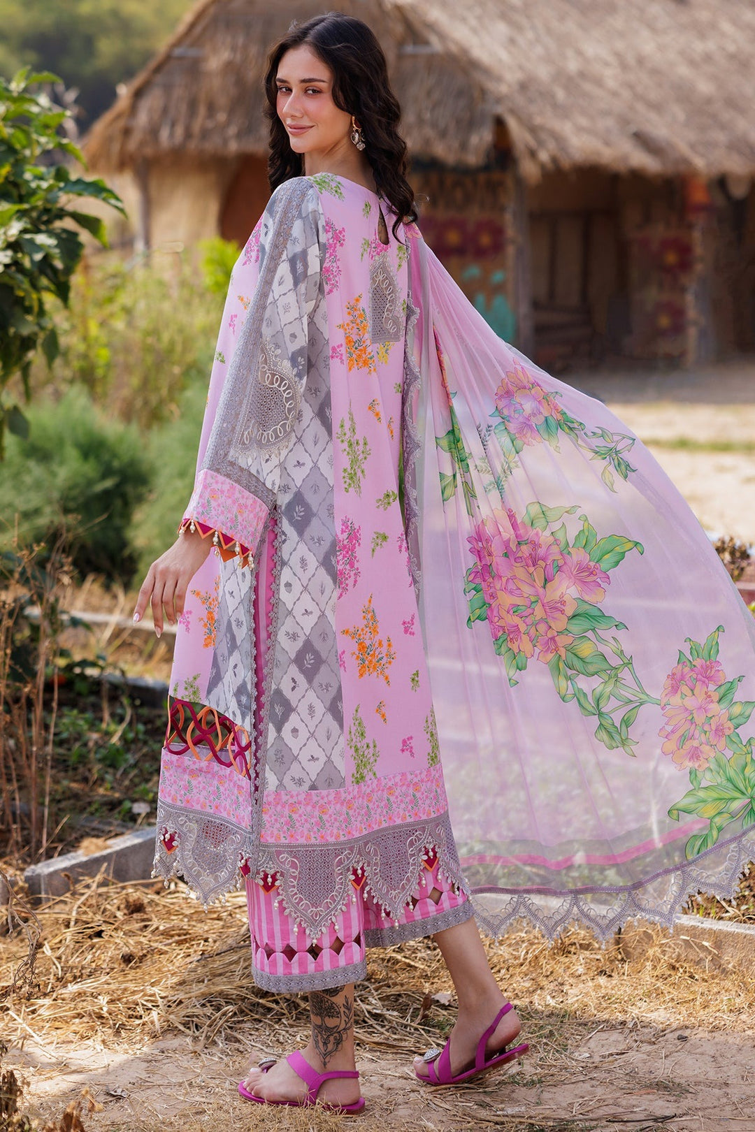 3-PC Unstitched Embroidered Lawn Collection