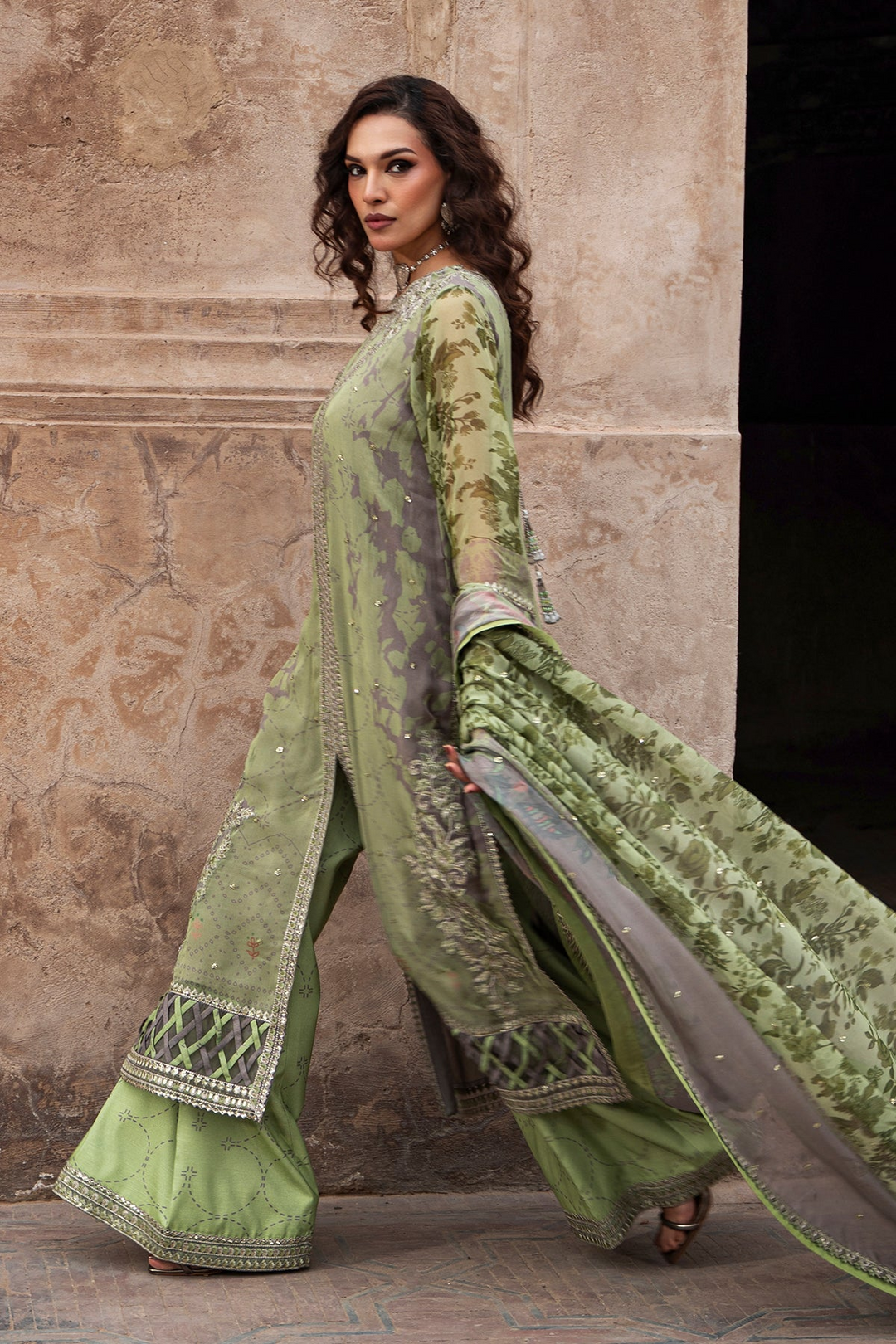 3-pc Unstitched Embroidered Printed Chiffon Collection