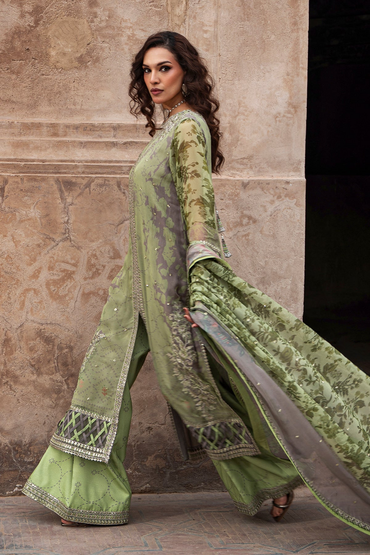3-pc Unstitched Embroidered Printed Chiffon Collection