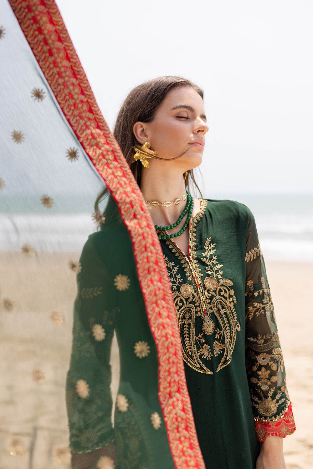 3 Piece Embroirdered Chiffon