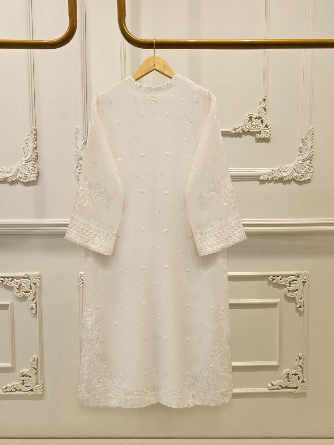 3 Piece - Pure Embroidered Cotton Net Suit