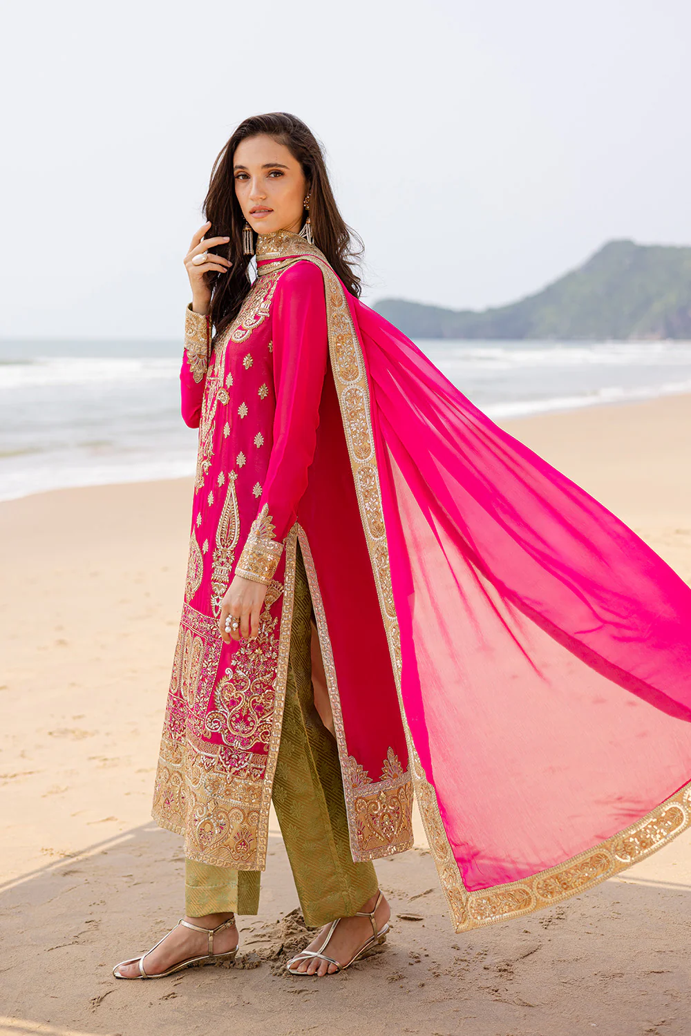 3 Piece Embroirdered Chiffon