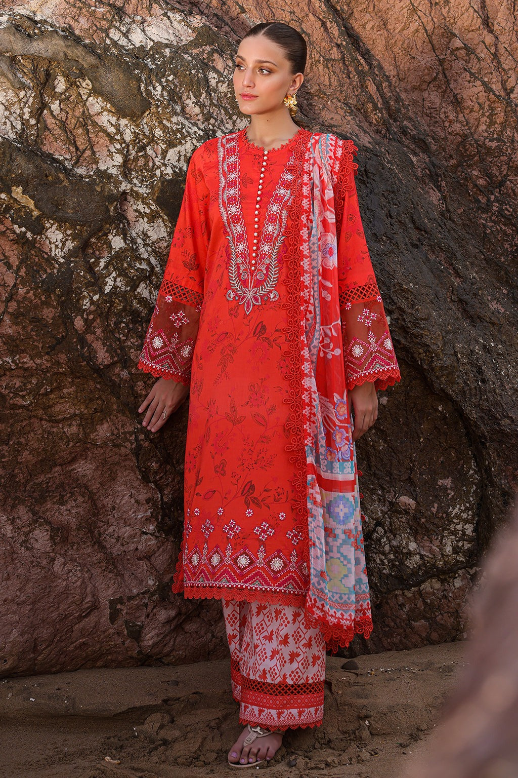 Ayzel Tropicana Embroidered Lawn