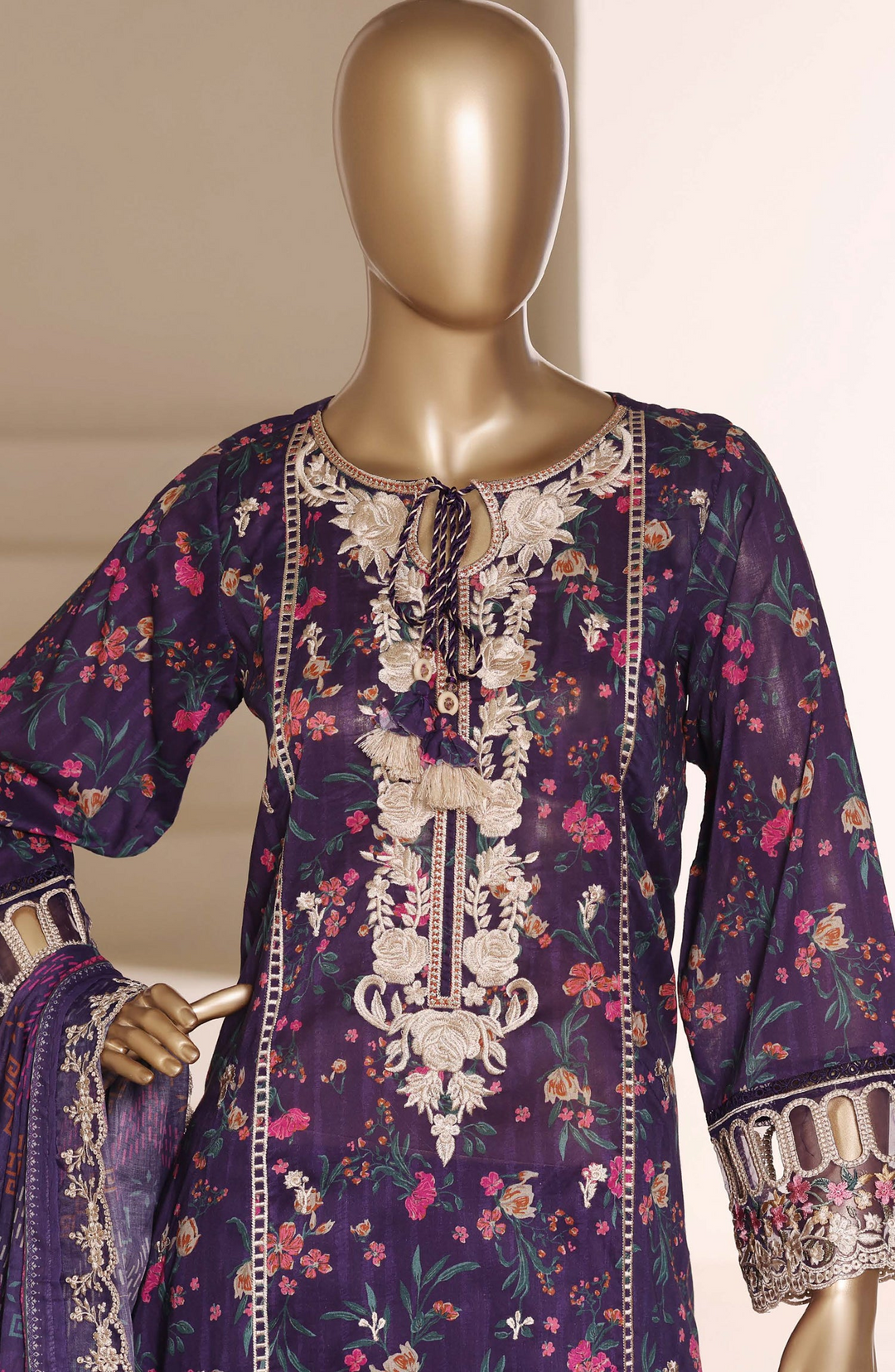 Signature Embroidered Stitched 3 Piece Suit