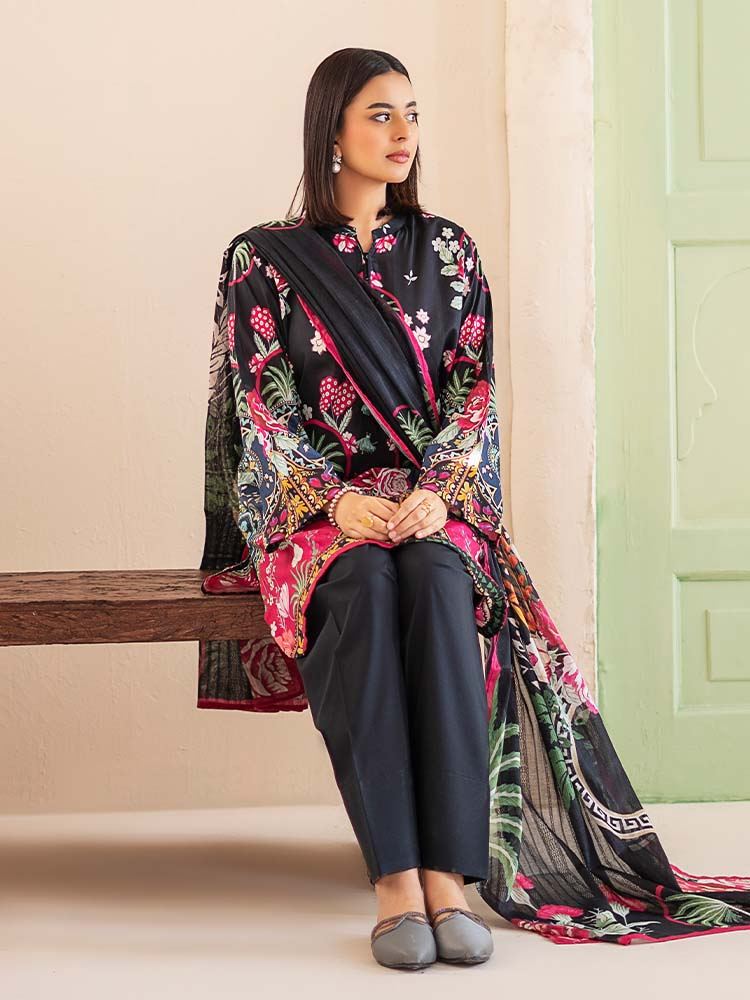 POPLIN 3-Piece Unstitched Digital Printed Lawn Suit