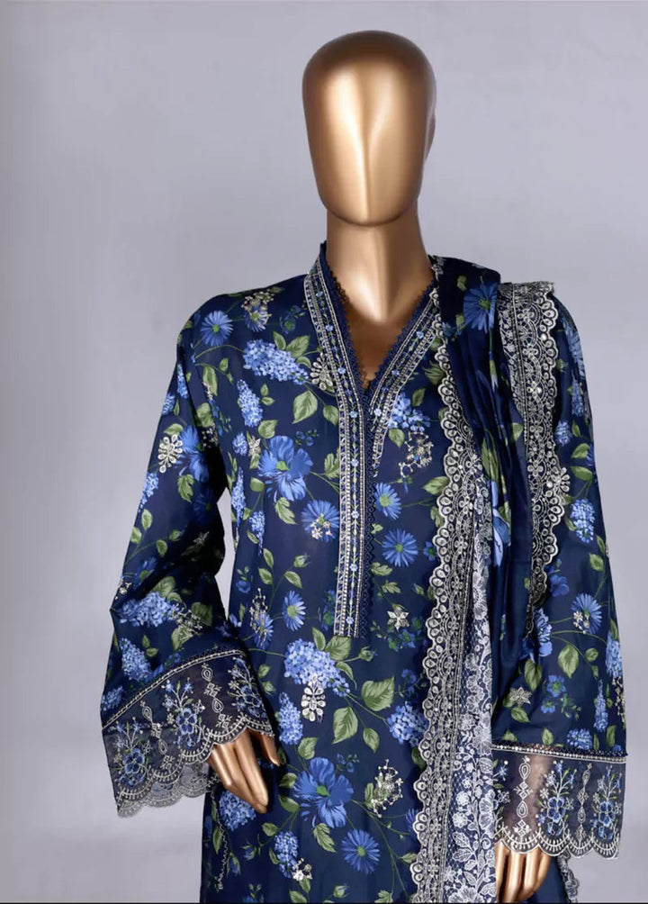 Luxury Embroidered Lawn  3 Piece