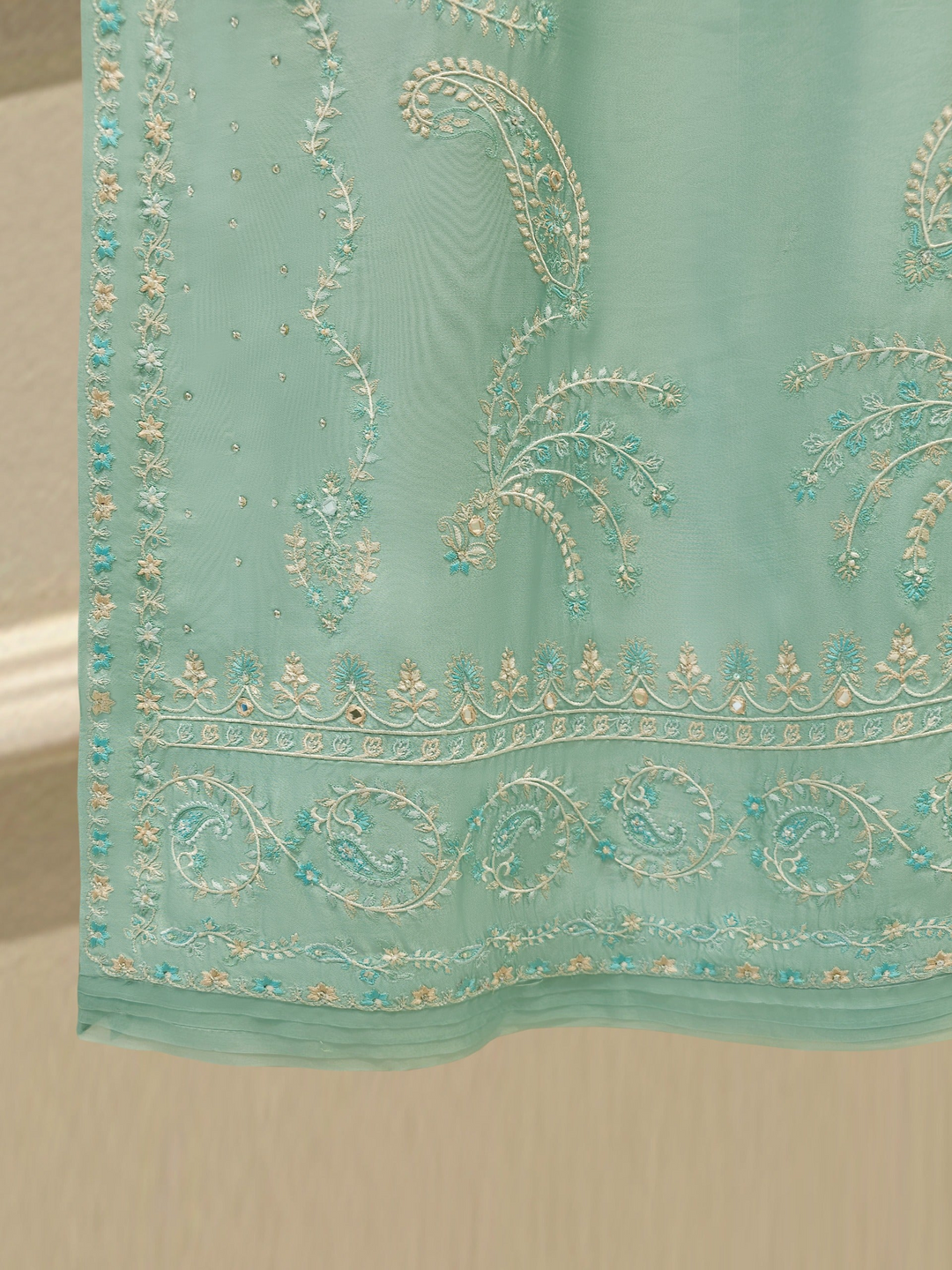2 Piece- Pure Embroidered Sheesha Silk Suit