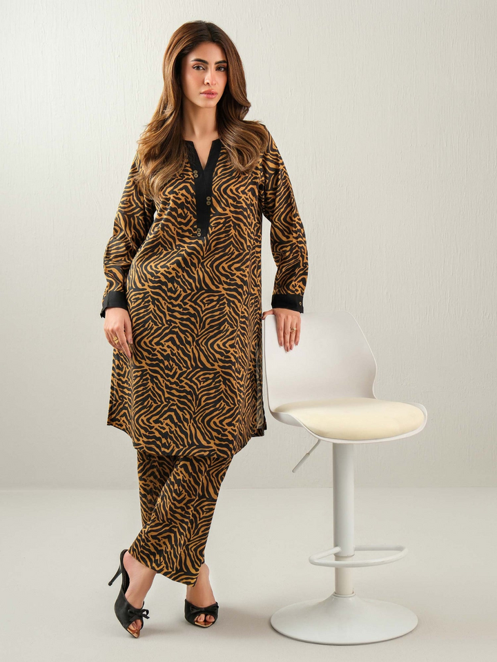 Textured Cotton Shirt-Printed (Unstitched)