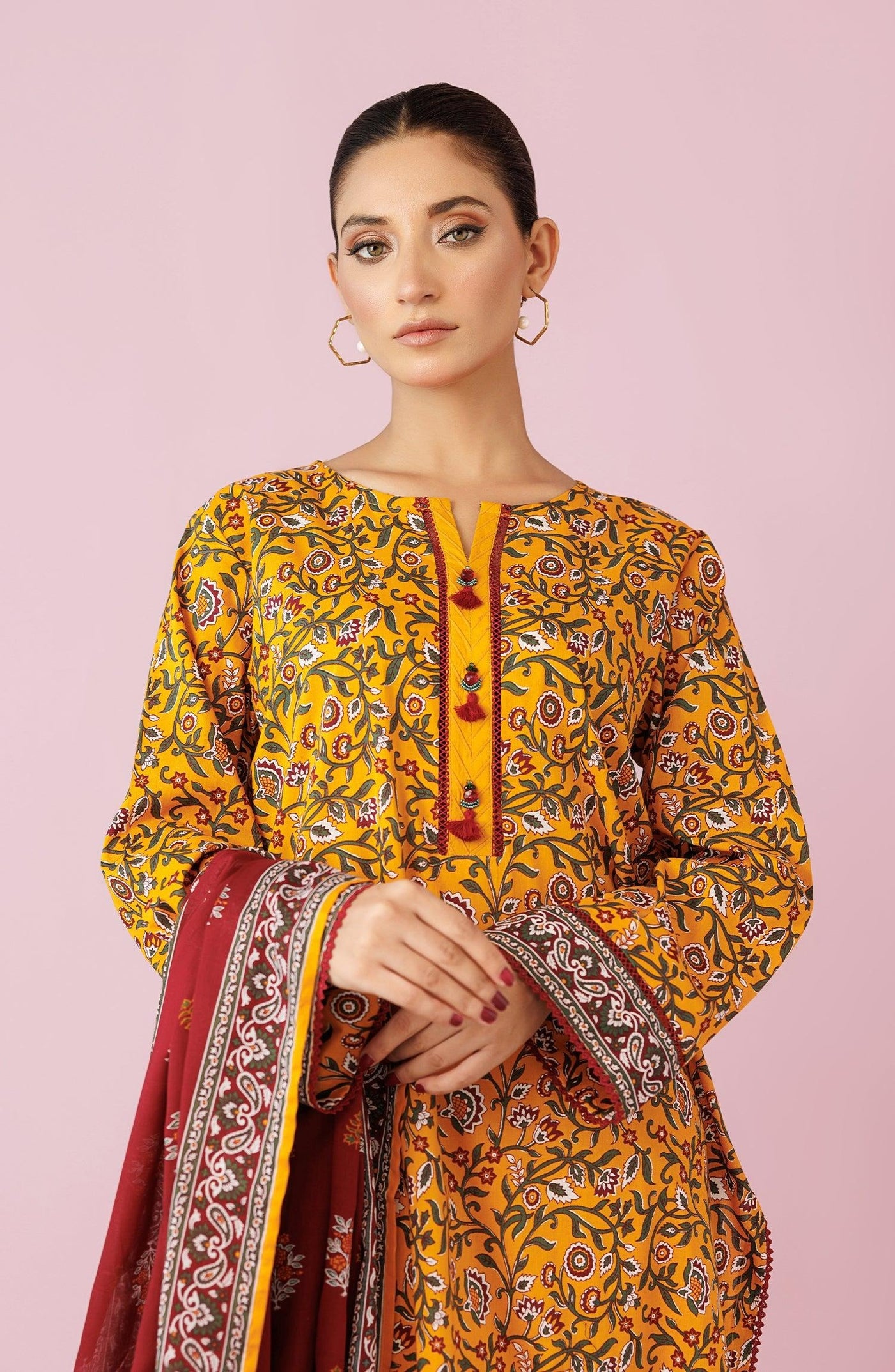 Orient || 3 Piece Printed Lawn (OTL-24-186-YELLOW)