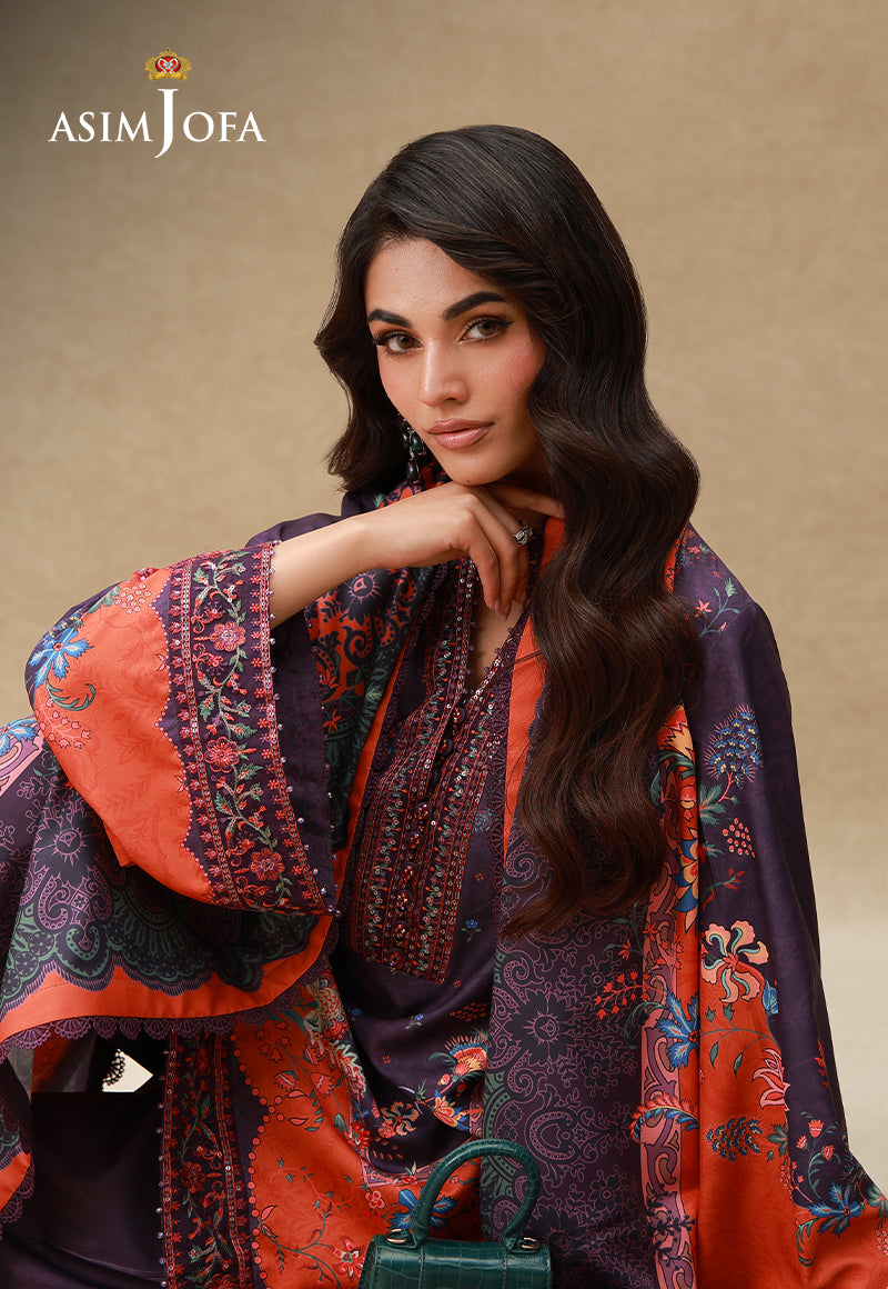 Embroidered Crepe Silk Unstitched 3 Pcs