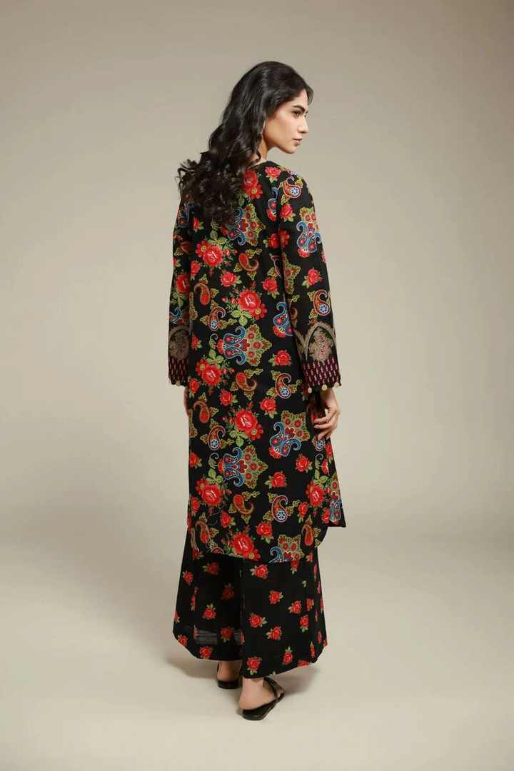 Floral Longline Kurta With Pant