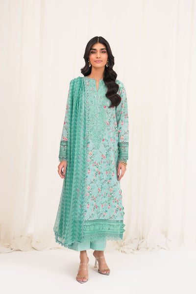 BEYOND EAST EMBROIDERED LAWN-Azure Blue