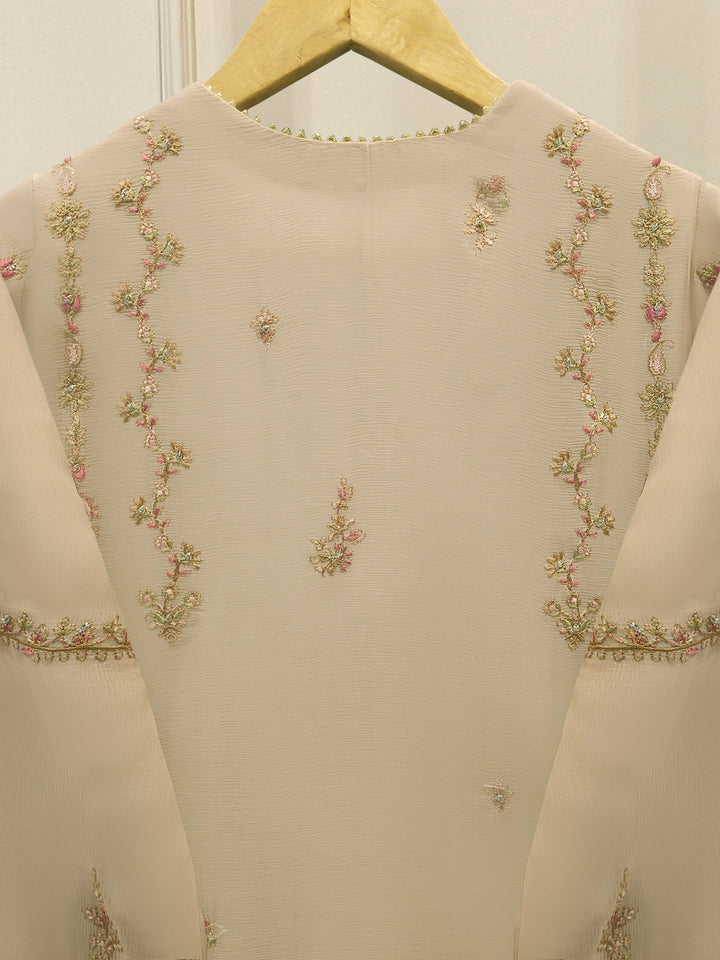3 Piece - Pure Chiffon Embroidered Suit