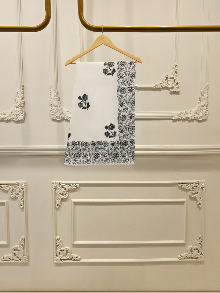 2 Piece - Hand Block Printed Kora Cotton Suit