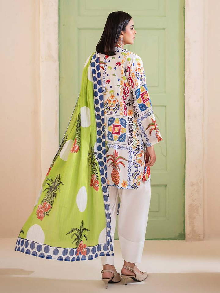 POPLIN 3-Piece Unstitched Digital Printed Lawn Suit