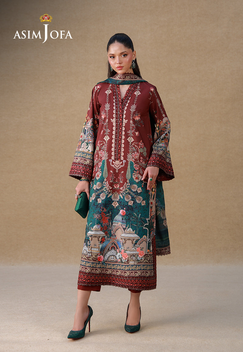 Embroidered Raw Silk Unstitched 3 Pcs