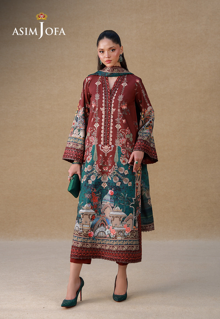 Embroidered Raw Silk Unstitched 3 Pcs