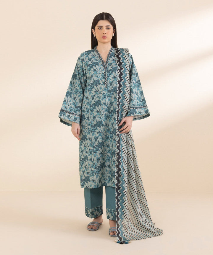 3 Piece - Printed Lawn Suit
