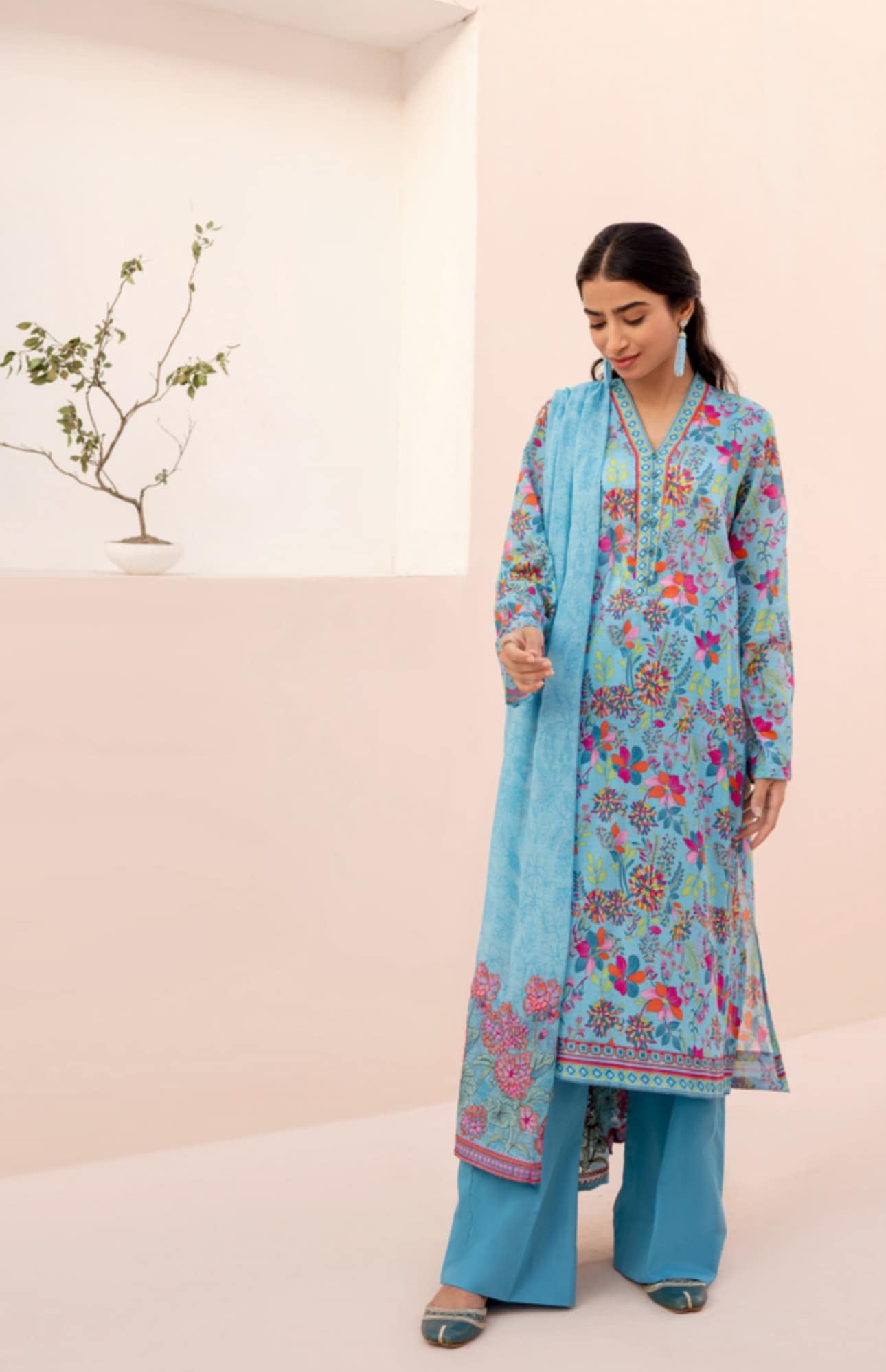 phulkari festive unstitched lawn