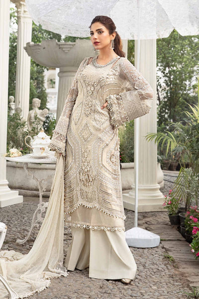 Maria.B Unstitched Embroidered Chiffon Suit | MPC-24-104