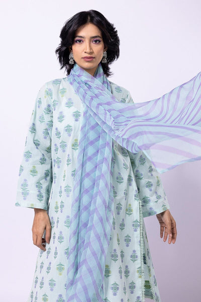 KHAADI DYED COTTON JACQUARD 3 PC