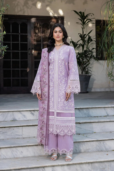 FARASHA EMBROIDERED LAWN-Lilac Florine