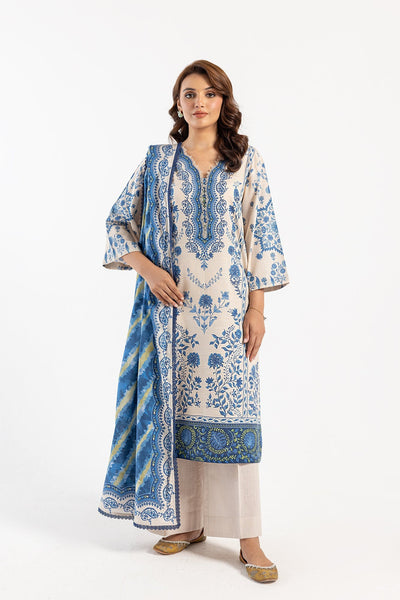 Ethnic 3Pc Printed khaddar Suit