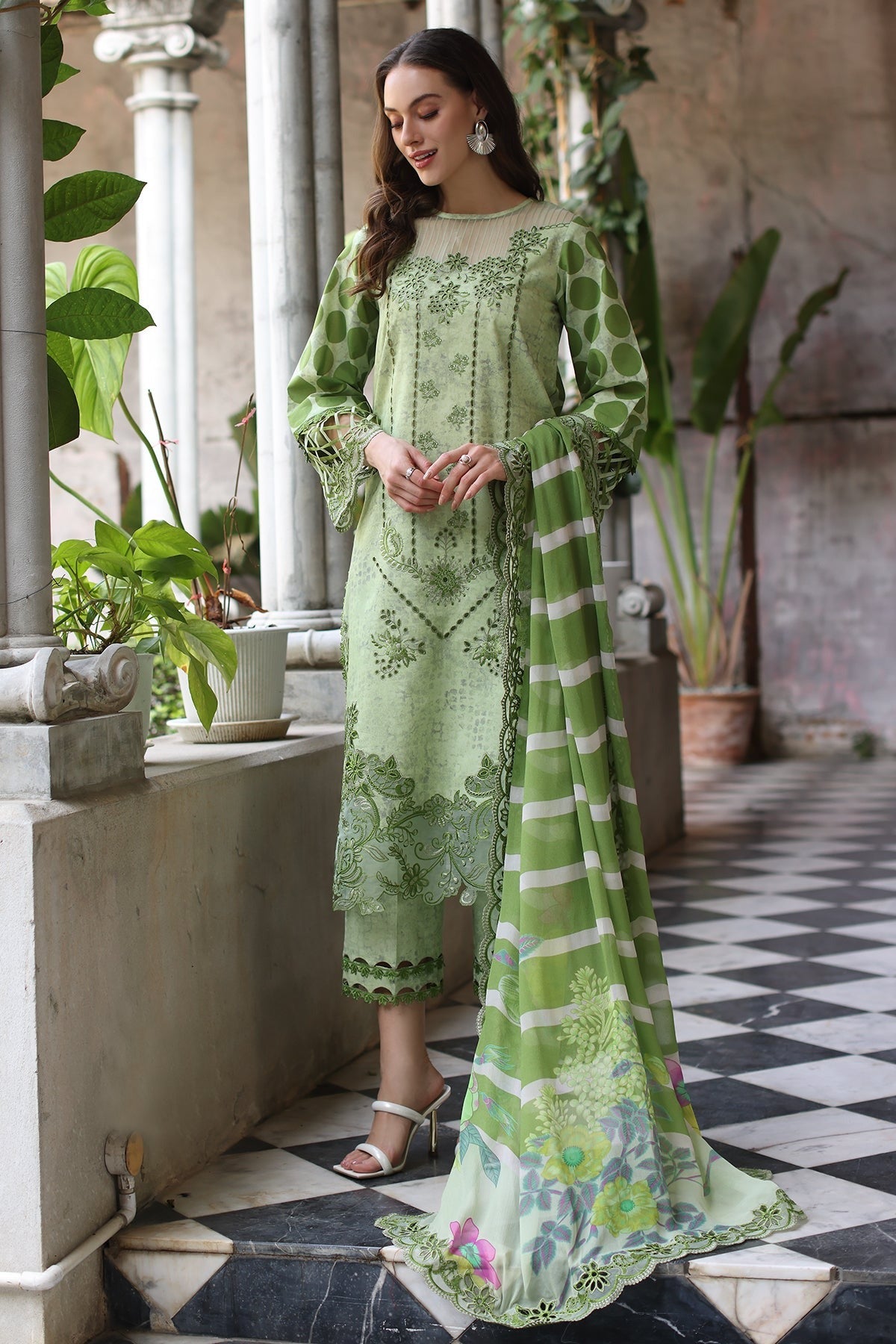 3-PC Unstitched Embroidered Printed Lawn Collection