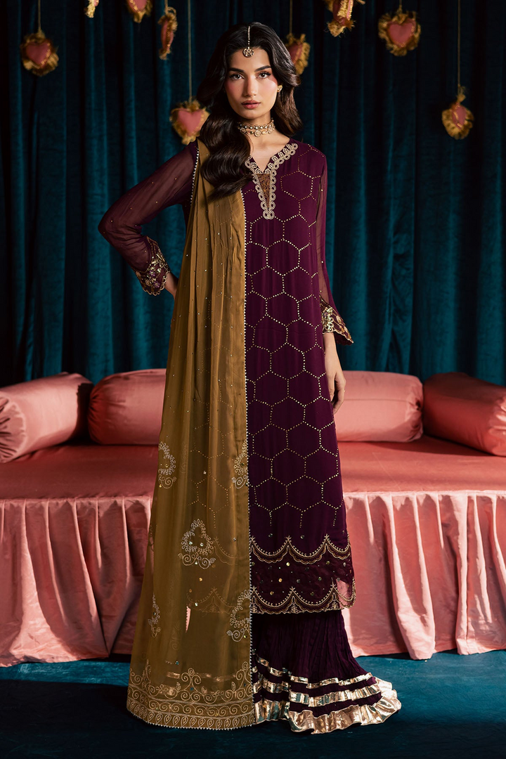 Mukeshkari Embroidered Chiffon