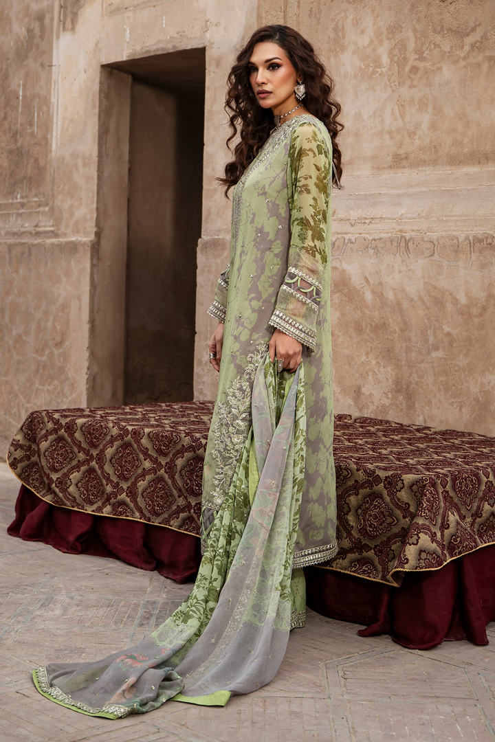 3-pc Unstitched Embroidered Printed Chiffon Collection