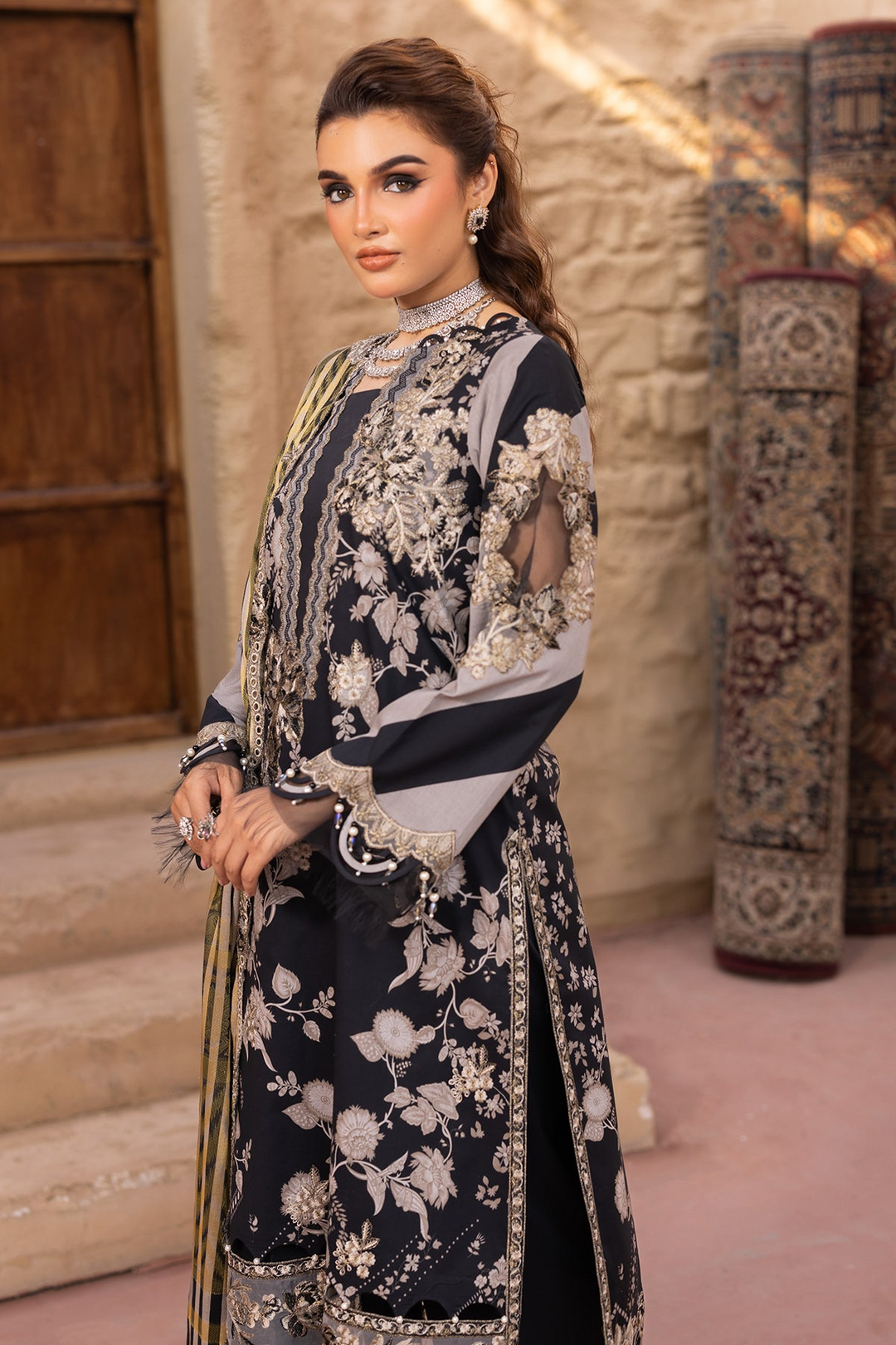 3-PC Unstitched Embroidered Lawn Collection