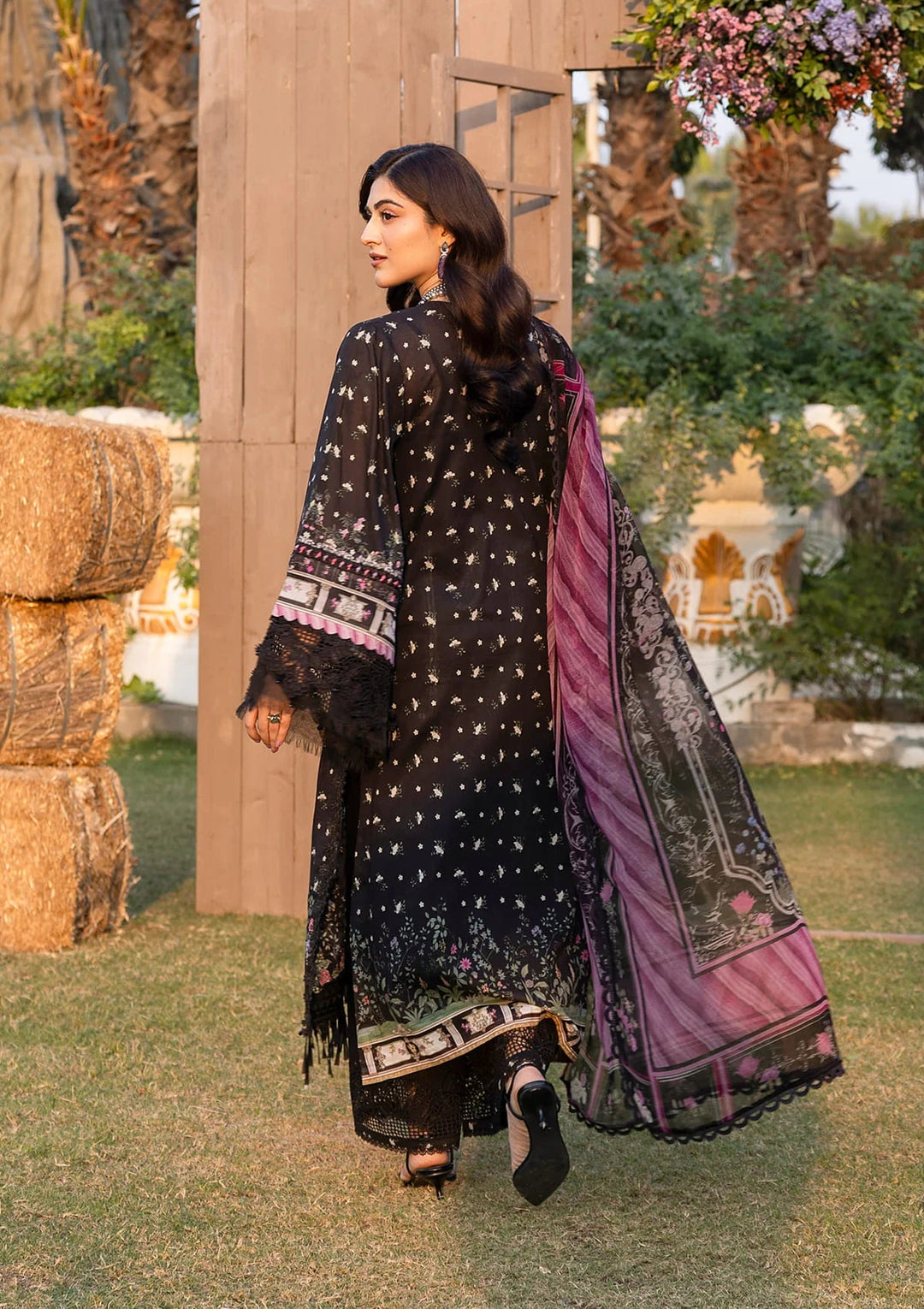 CHIKANKARI PRINTS WITH CHIFFON DUPATTA