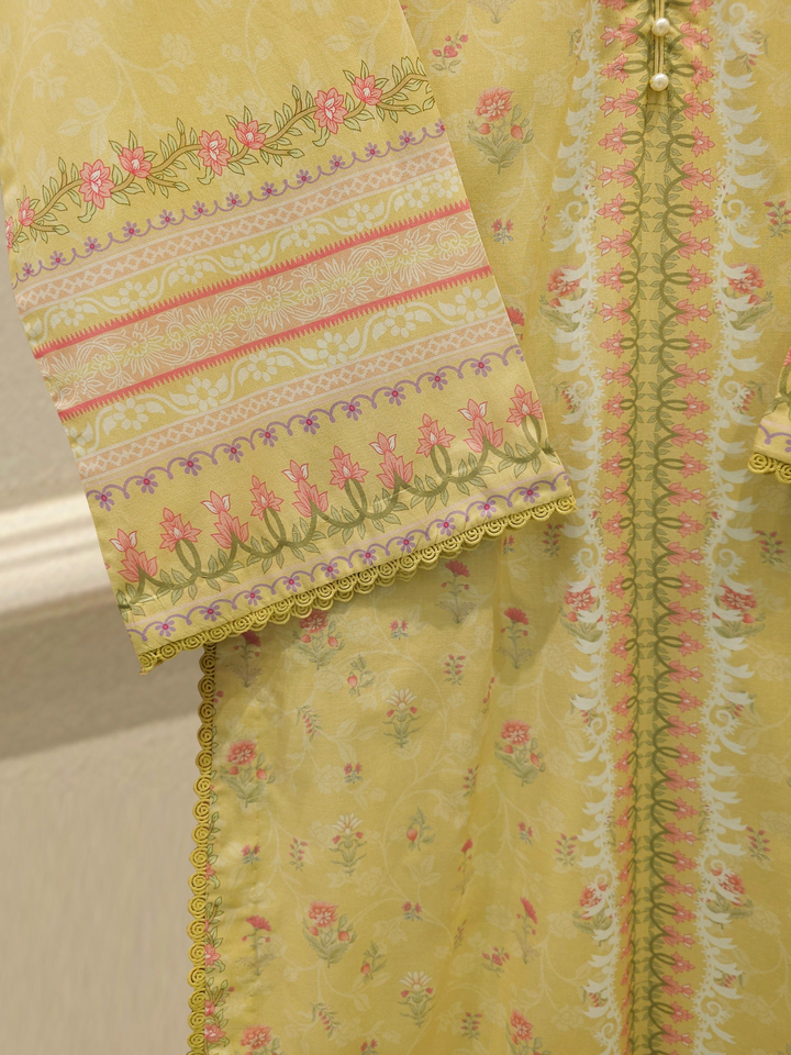 3 Piece - Digital Printed Cambric Suit