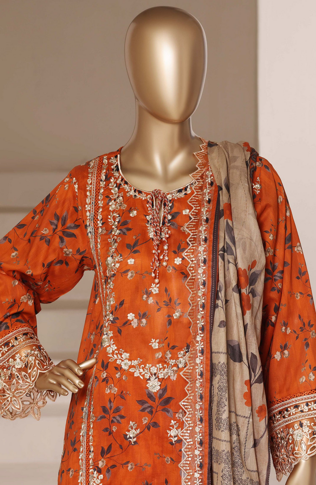 Signature Embroidered Stitched 3 Piece Suit