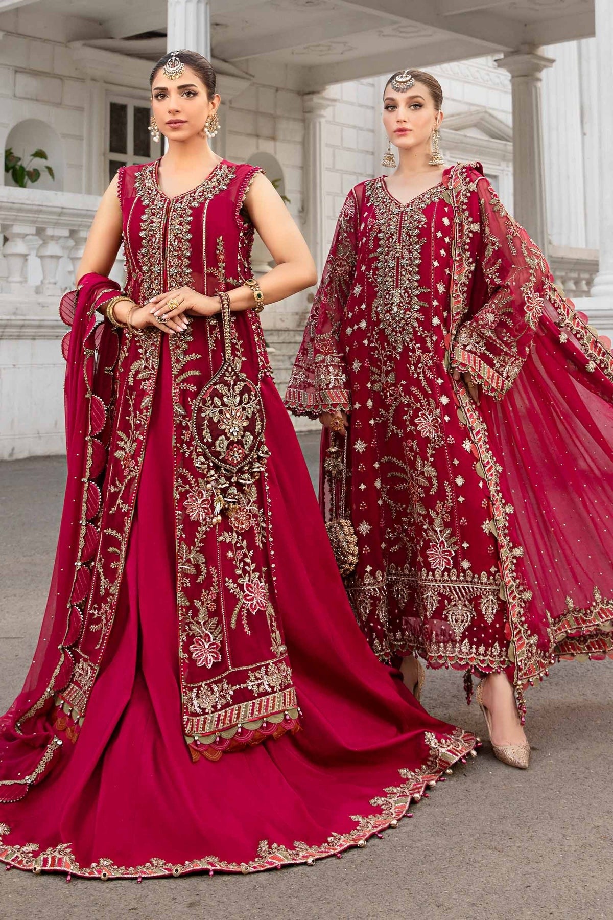 Maria.B Unstitched Embroidered Chiffon Suit | MPC-24-107