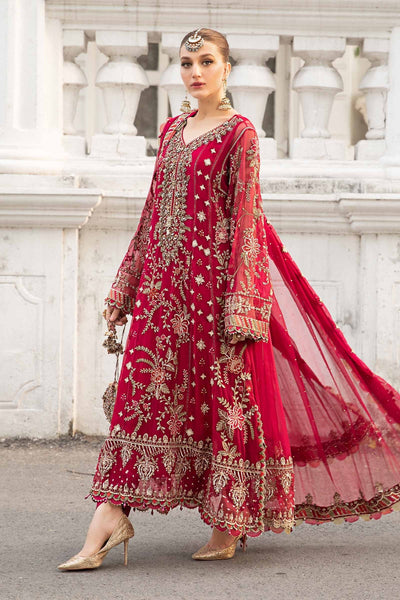 Maria.B Unstitched Embroidered Chiffon Suit | MPC-24-107