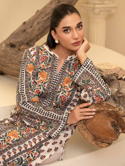 LIMELIGHT UNSTITCHED Printed Khaddar Shirt-U3392