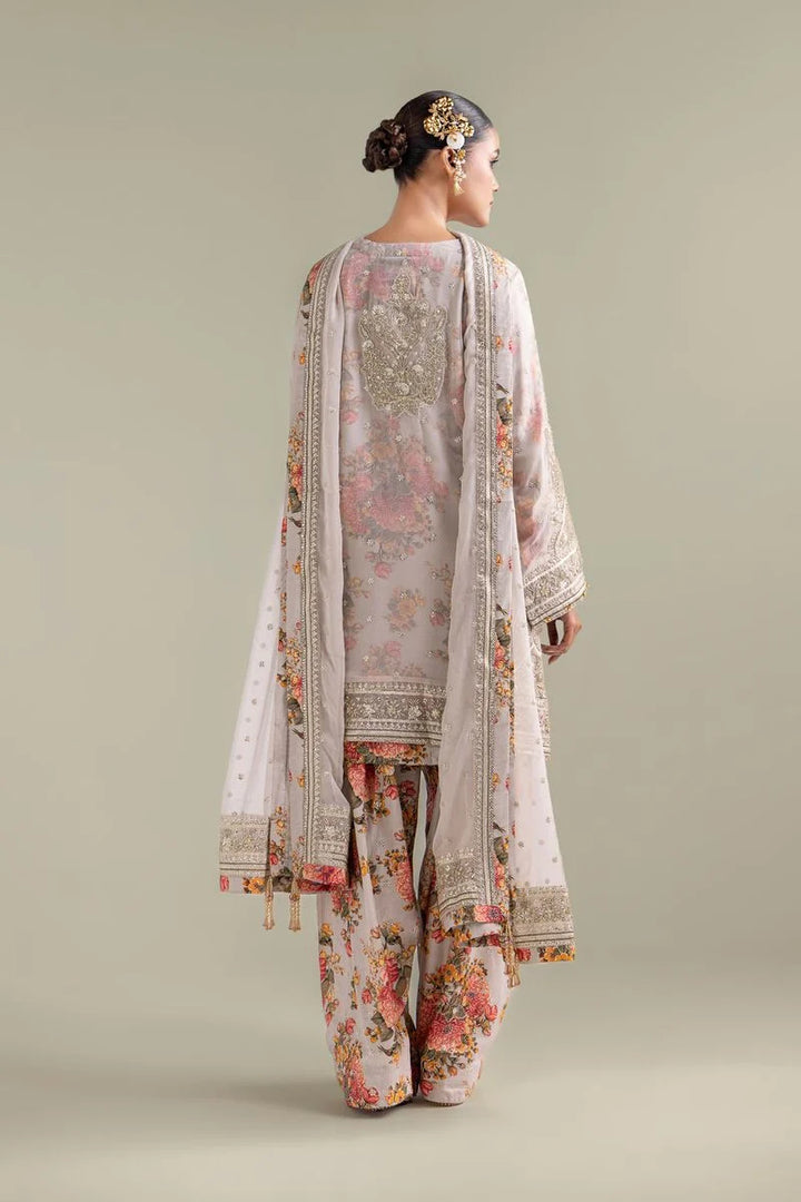 Embroidered | Chiffon Floral Zari 3-piece