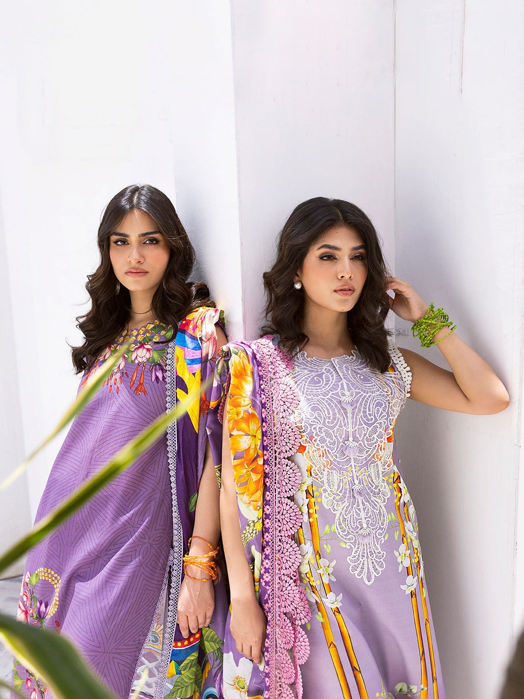 ROHEENAZ LEYA PRINTED LAWN-Orchid Oasis