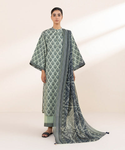 3 PIECE - PRINTED LAWN SUIT