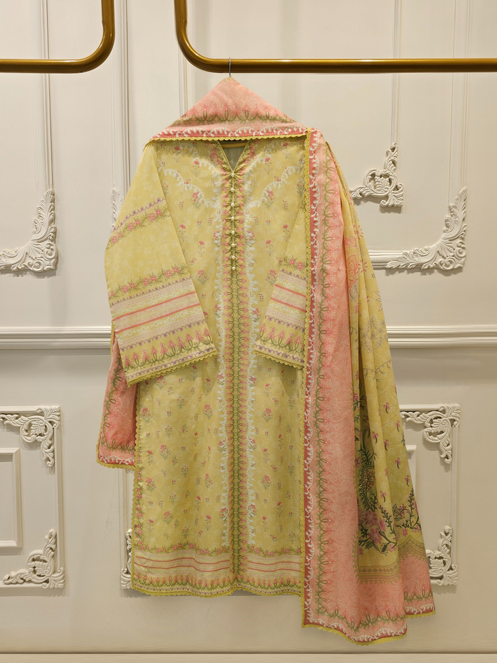 3 Piece - Digital Printed Cambric Suit