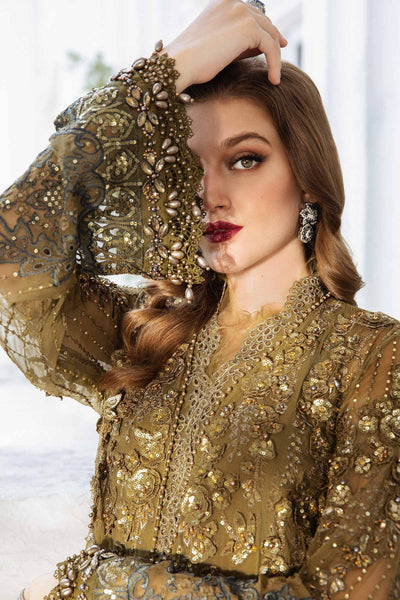 Maria.B Unstitched Embroidered Chiffon Suit | MPC-24-108