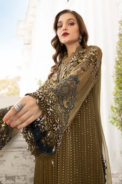 Maria.B Unstitched Embroidered Chiffon Suit | MPC-24-108