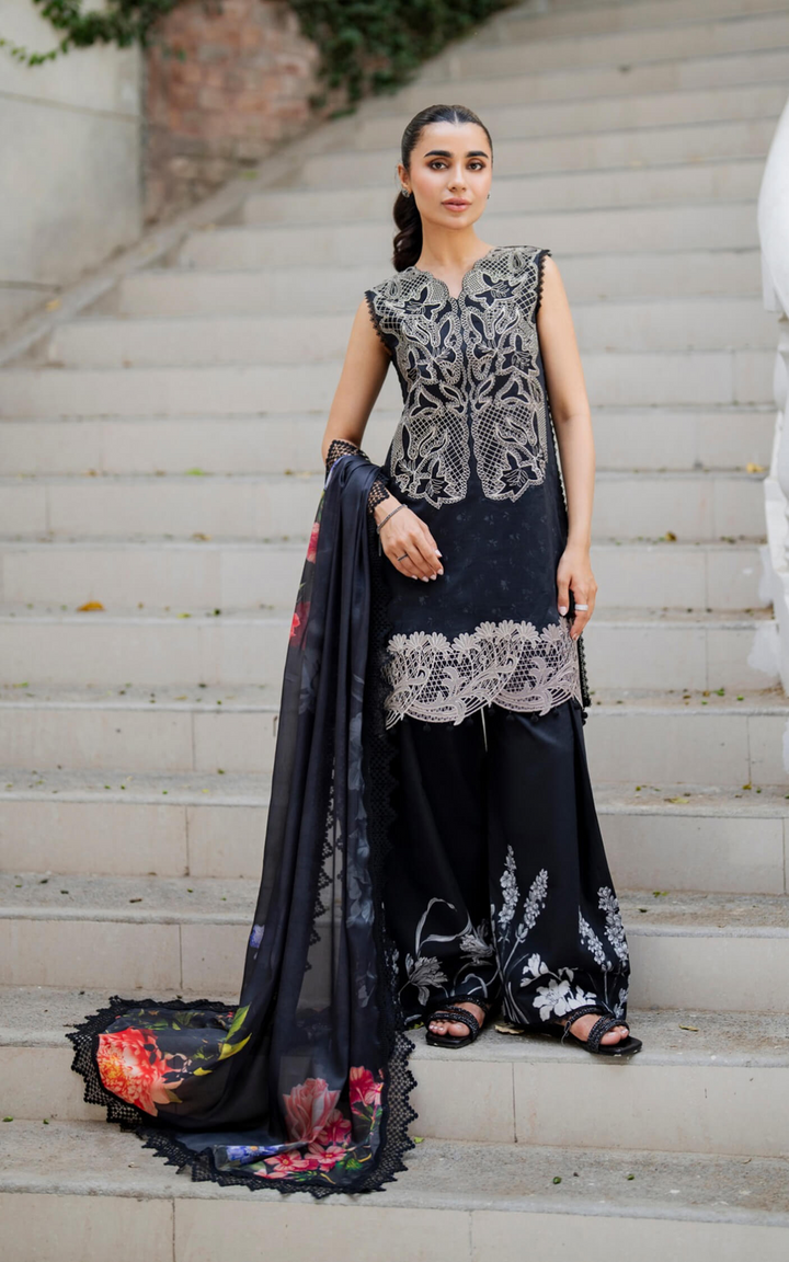 Meraki 3pcs Embroidered Unstitched Summer