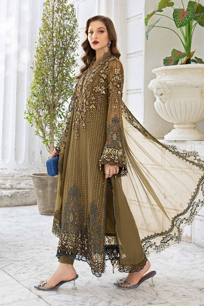 Maria.B Unstitched Embroidered Chiffon Suit | MPC-24-108