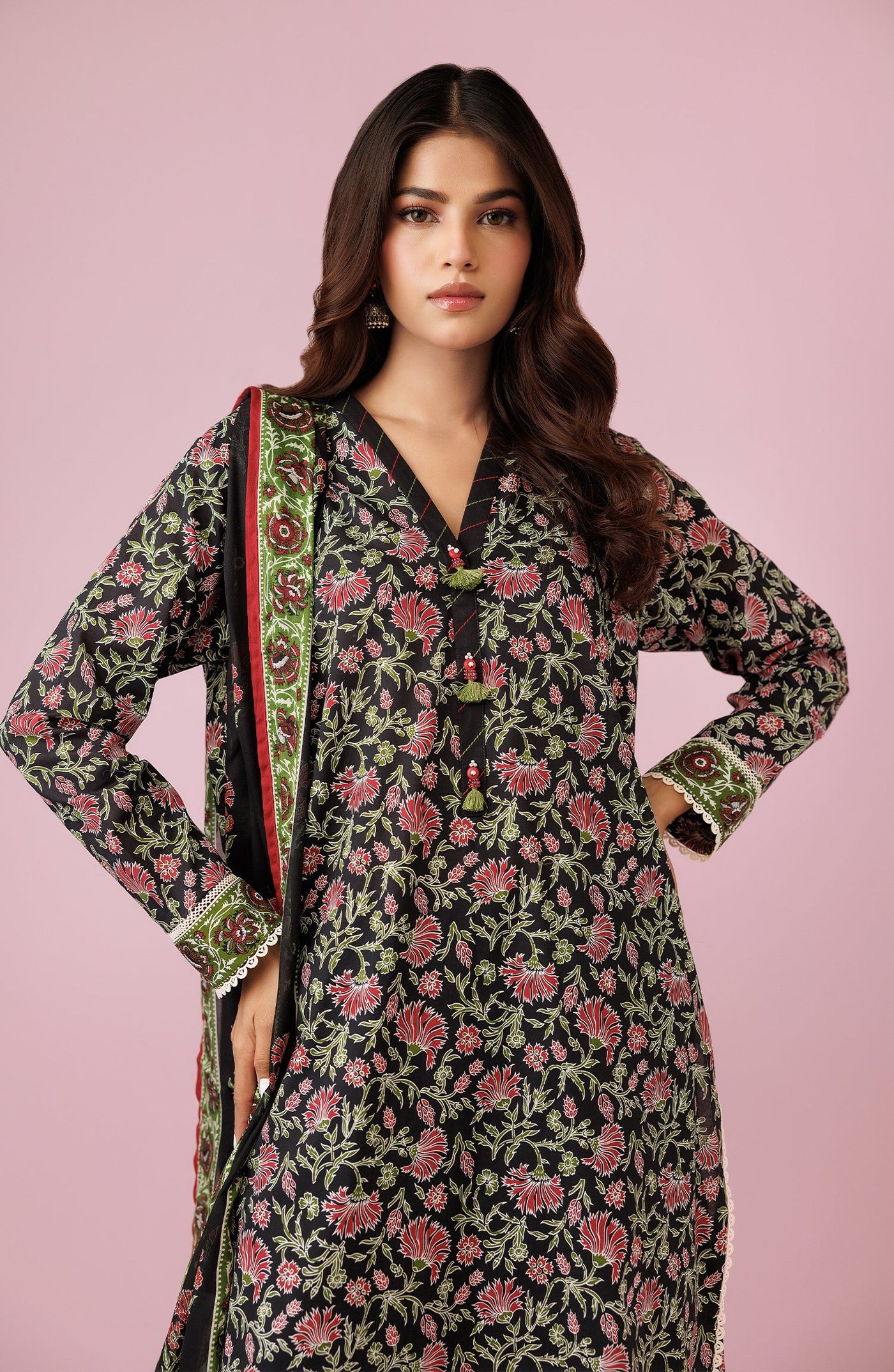 Orient || 3 Piece Printed Lawn (OTL-24-350-BLACK)