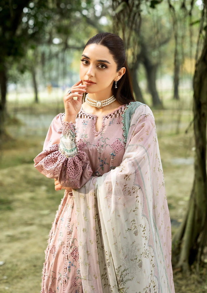 CHIKANKARI PRINTS WITH CHIFFON DUPATTA