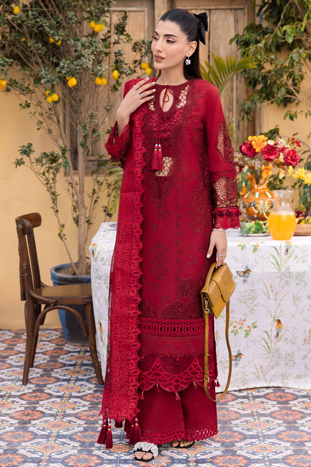 SAAD SHAIKH L'AMOUR LUXURY LAWN - ROSE