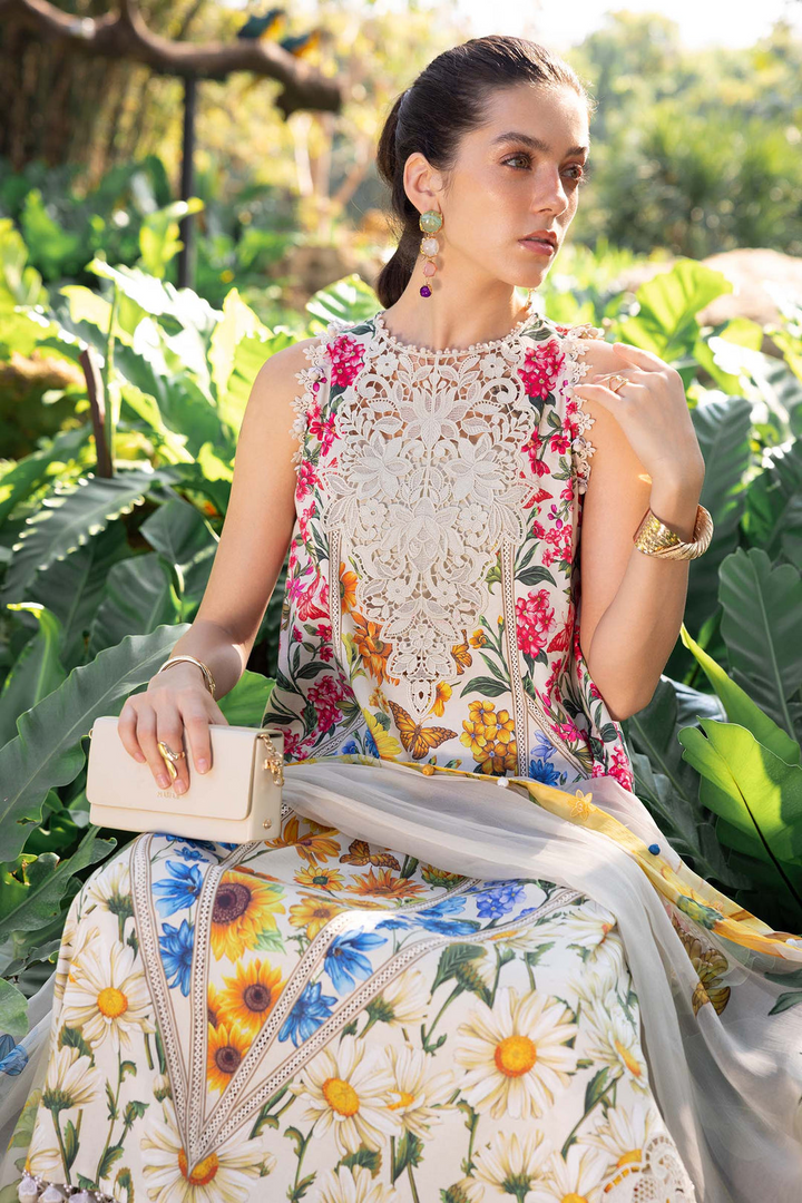 3 Piece Unstitched Embroidered Lawn Suit