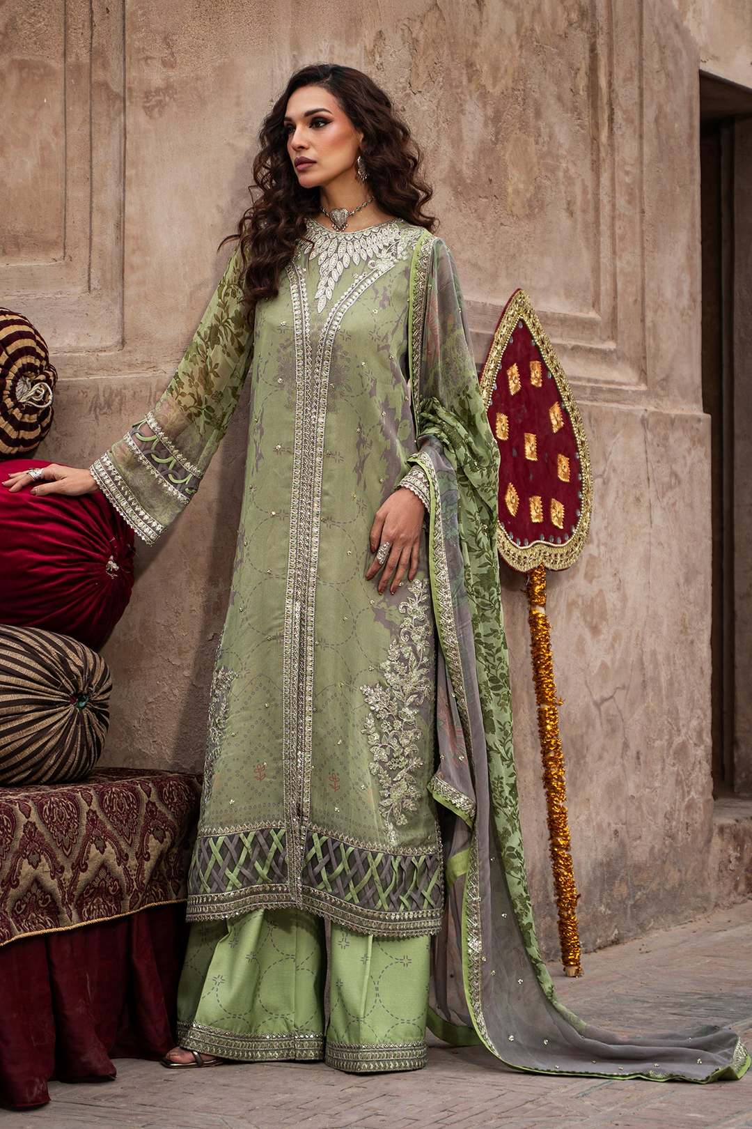 3-pc Unstitched Embroidered Printed Chiffon Collection